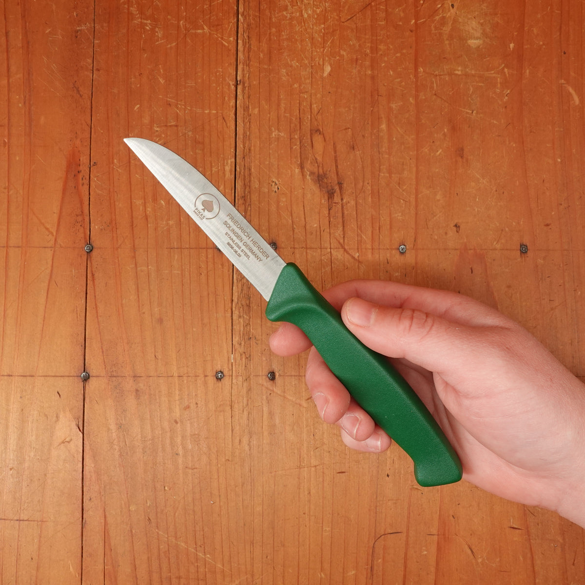 Friedr Herder Don Carlos 3.25" Paring Knife Green Handle