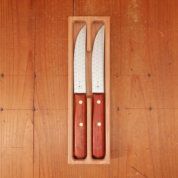 Friedr. Herder Spade Steak Knives Stainless Padouk Set 2