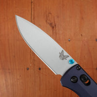Benchmade 535SL-13 Bugout Drop Point CPM-S90V AXIS Lock Crater Blue Aluminum Handle