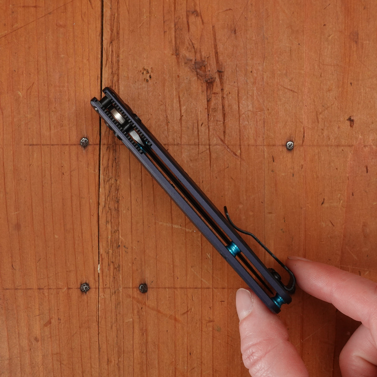 Benchmade 535SL-13 Bugout Drop Point CPM-S90V AXIS Lock Crater Blue Aluminum Handle