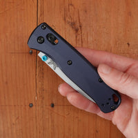 Benchmade 535SL-13 Bugout Drop Point CPM-S90V AXIS Lock Crater Blue Aluminum Handle