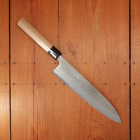 New Old Stock Yoshikane 240mm Gyuto SKD Tsuchime Ho & Horn Handle (D-Shape)