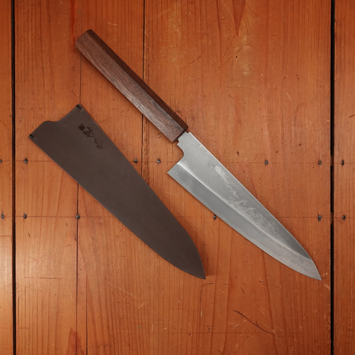 Konosuke Sanjo GS+ 210mm Gyuto SLD Khii Laurel Handle with Leather Sheath