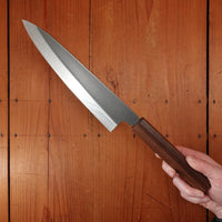 Konosuke Sanjo GS+ 210mm Gyuto SLD Khii Laurel Handle with Leather Sheath