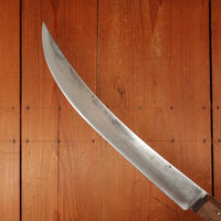 Unmarked 12" Scimitar Carbon Steel & 6 Pinned Hardwood USA 1900-1930?