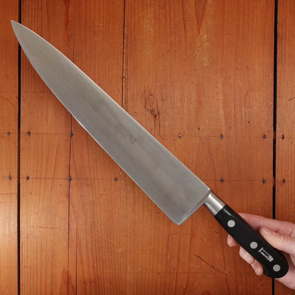 New Old Stock Thiers Issard 4 Star Elephant 12" Chef Knife Stainless 1970s