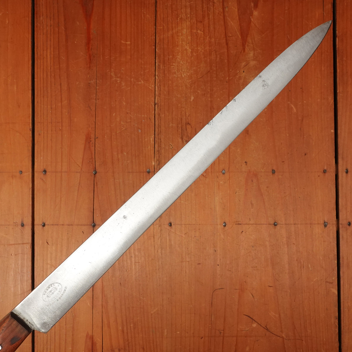 J A Henckels 13.25" Slicer Carbon Steel Cherry Solingen Germany 1890s-1920s?