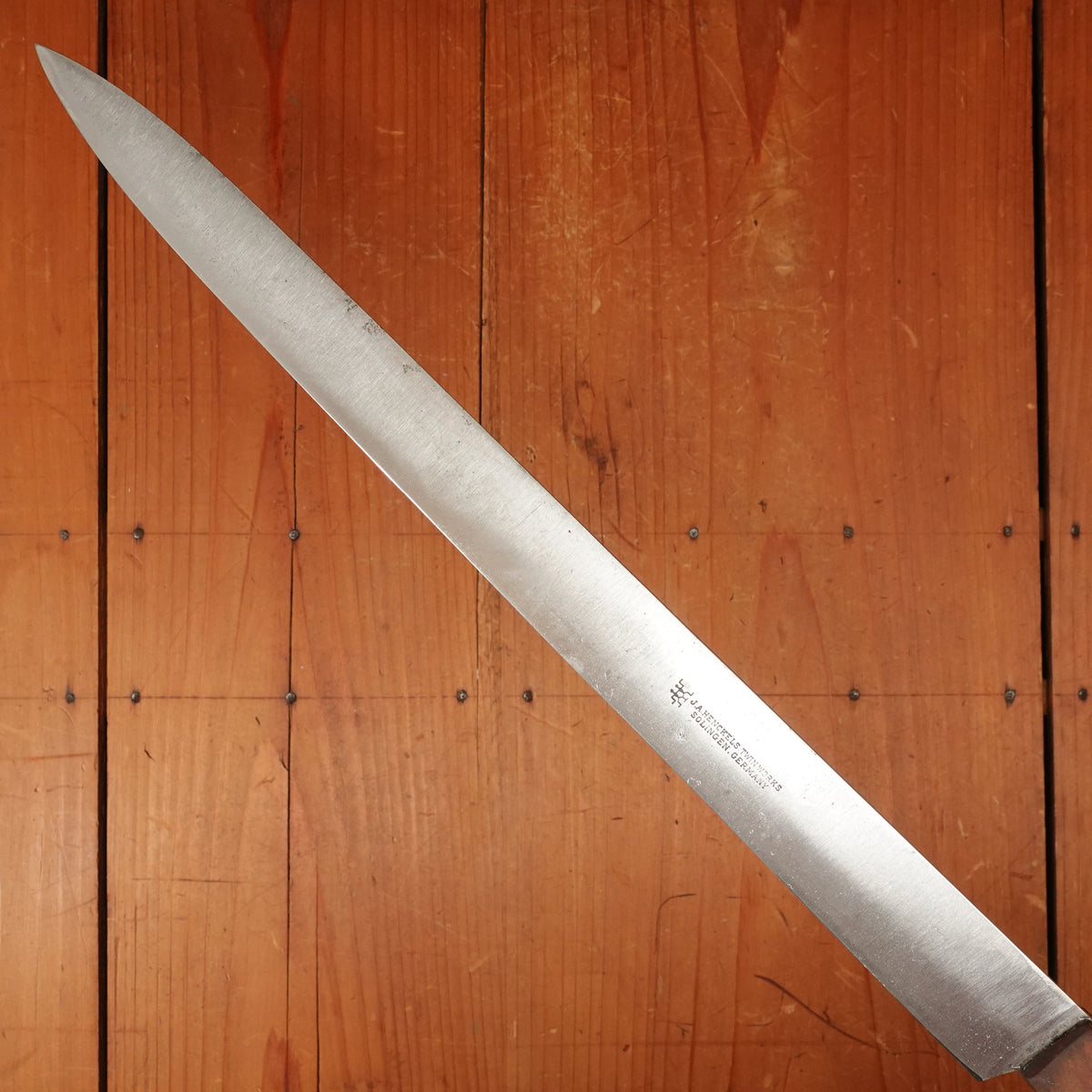 J A Henckels 13.25" Slicer Carbon Steel Cherry Solingen Germany 1890s-1920s?