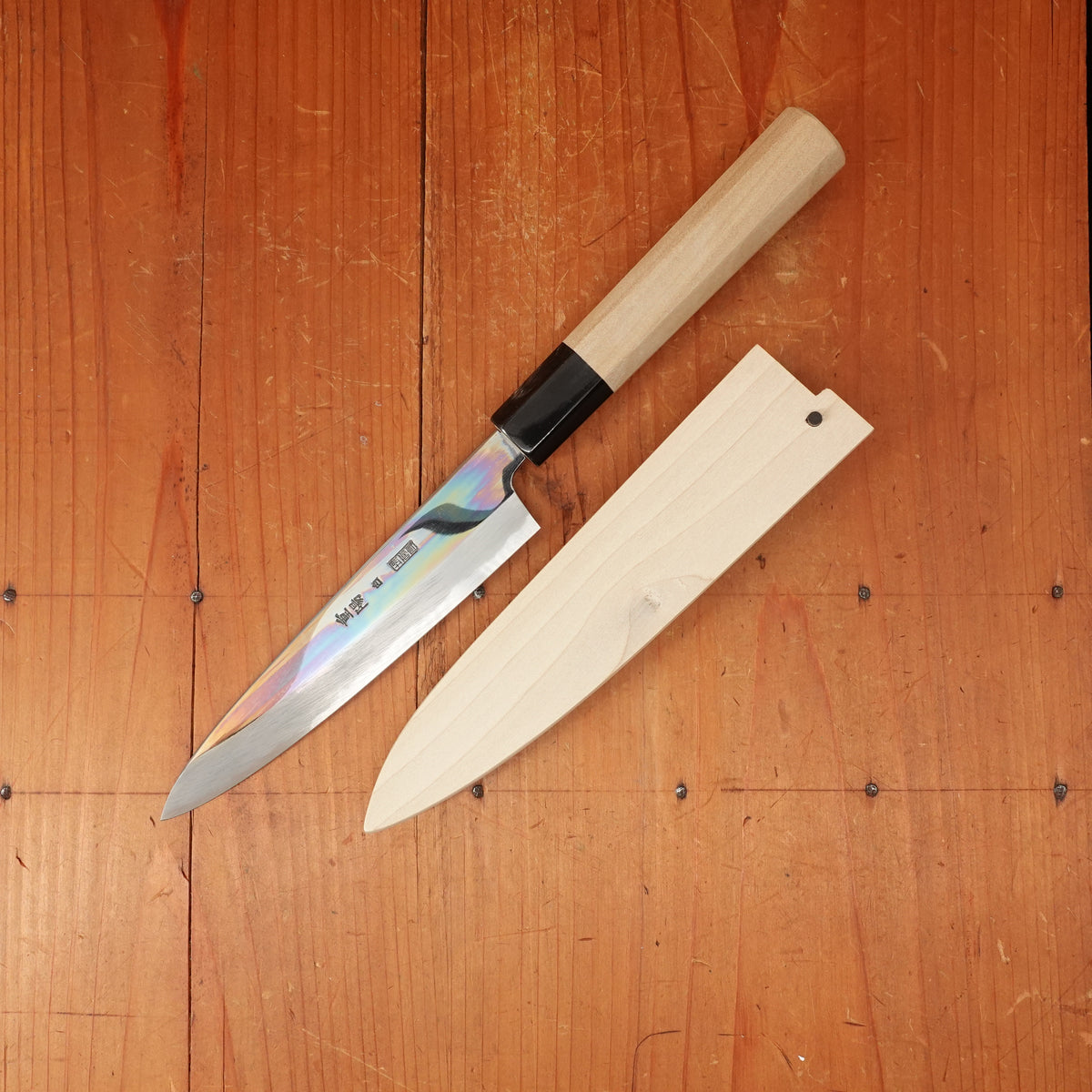 Sakai Kikumori Choyo 150mm Petty Shirogami 2 with Saya