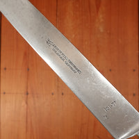 J.A. Henckels 7.25" Semi-Flexible Nogent Style Slicer 101-7" Carbon Steel Fruitwood 1920s-30s *lead warning*