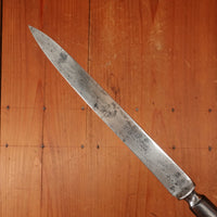 J.A. Henckels 7.25" Semi-Flexible Slicer Carbon Steel Macasser Ebony 1870s(older?)-1890 *lead warning*