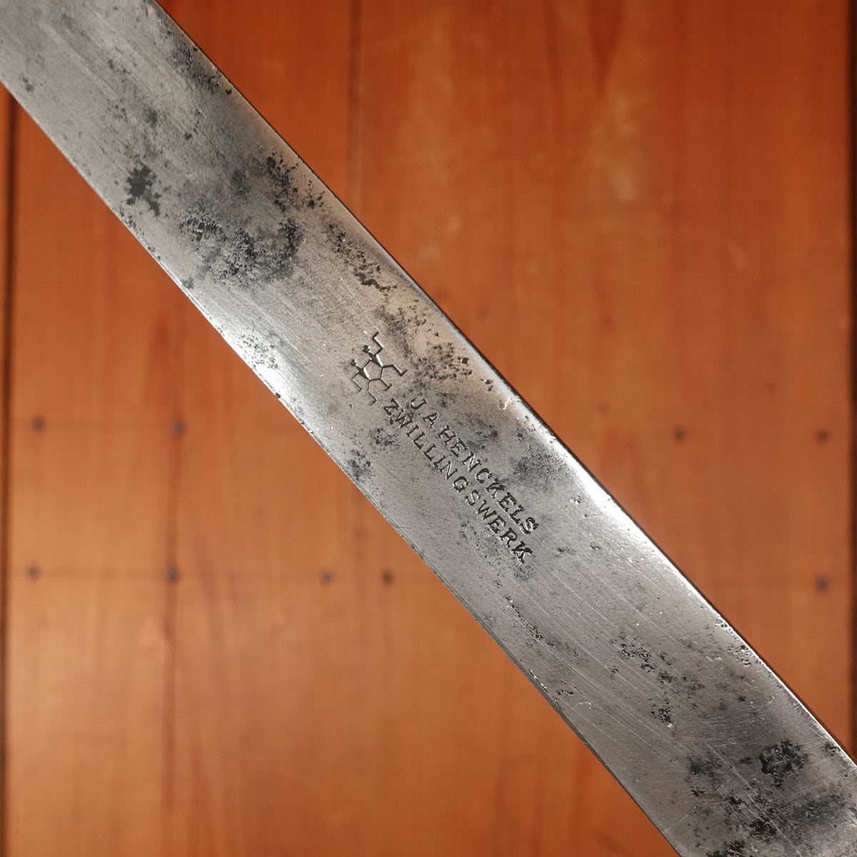 J.A. Henckels 7.25" Semi-Flexible Slicer Carbon Steel Macasser Ebony 1870s(older?)-1890 *lead warning*