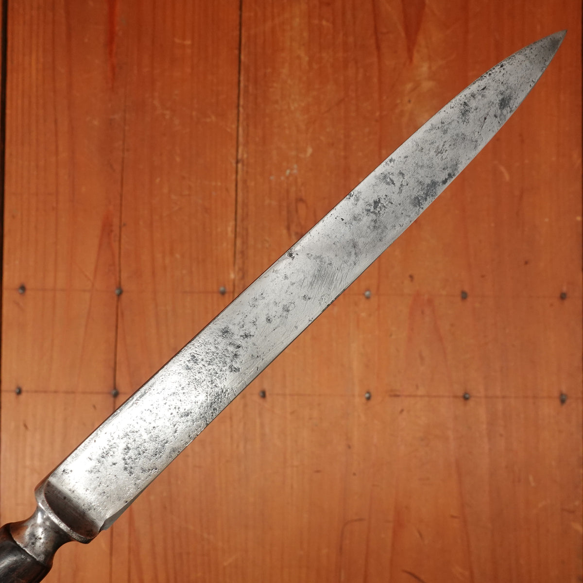 J.A. Henckels 7.25" Semi-Flexible Slicer Carbon Steel Macasser Ebony 1870s(older?)-1890 *lead warning*