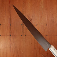 Bernal Cutlery Hand Forged 9" Plate Semelle Chef Knife 52100 Nickel Corby Bolts Antique Bone Handle