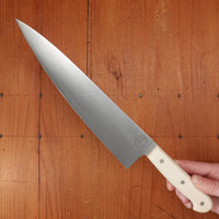 Bernal Cutlery Hand Forged 9" Plate Semelle Chef Knife 52100 Nickel Corby Bolts Antique Bone Handle