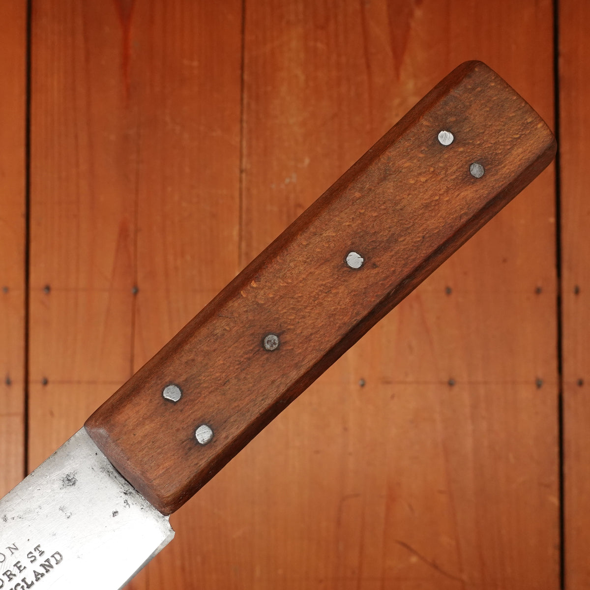 I Wilson 10" Bullnose Carbon Steel & Beechwood Sheffield 1890-1920s