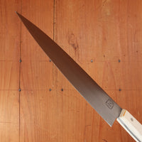 Bernal Cutlery Hand Forged 8" Plate Semelle Chef Knife 52100 Nickel Corby Bolts Antique Bone Handle