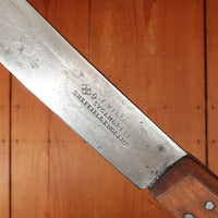 I Wilson 10" Bullnose Carbon Steel & Beechwood Sheffield 1890-1920s