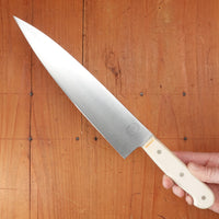 Bernal Cutlery Hand Forged 8" Plate Semelle Chef Knife 52100 Nickel Corby Bolts Antique Bone Handle