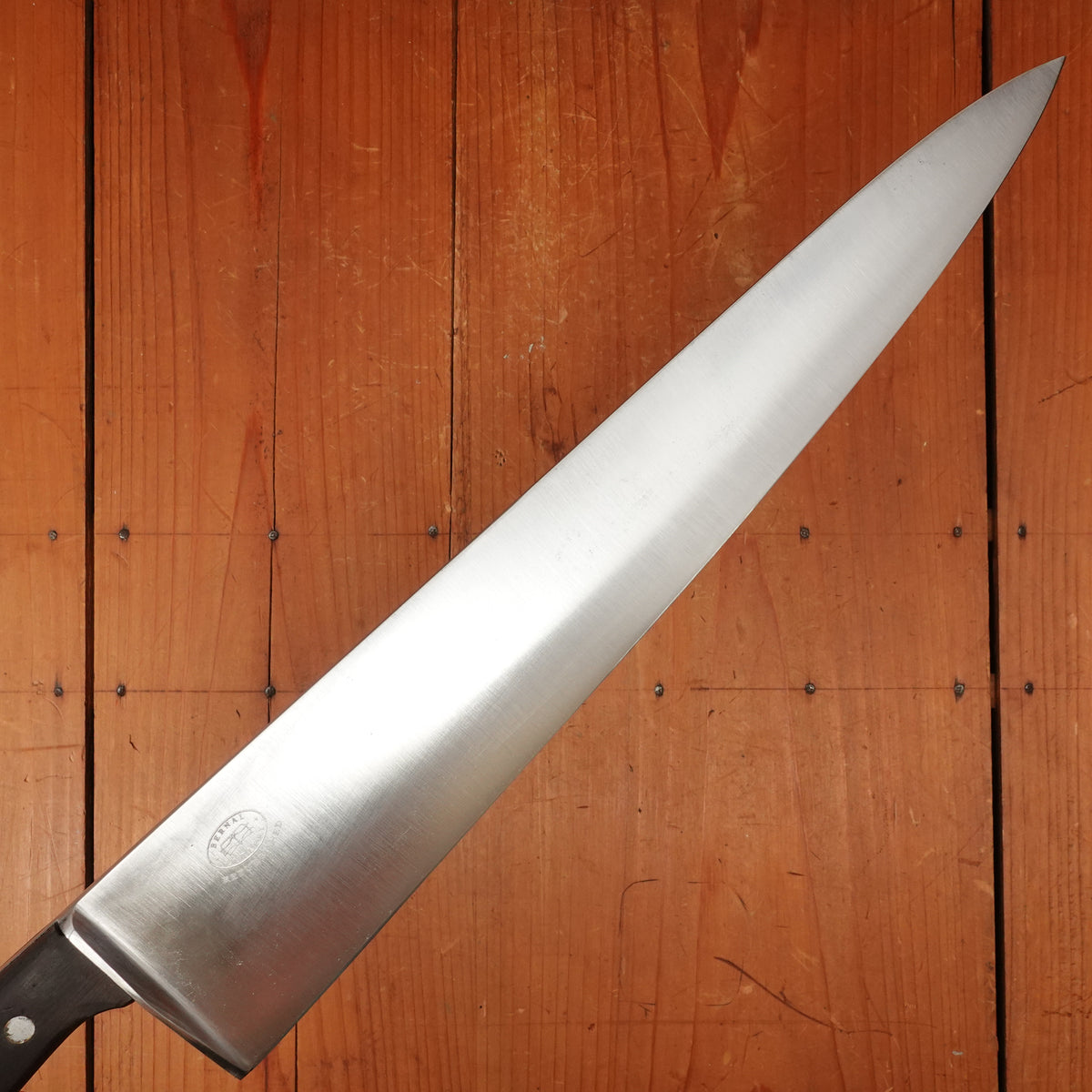 Refurbished J.A. Henckels 14.5" Chef Knife Carbon Steel Solingen Germany Transitional Late 1960s