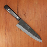 Morihei Hisamoto 180mm Gyuto Iron Clad Shirogami 1 Kurouchi Pakka Handle (No Bolster)