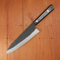Morihei Hisamoto 180mm Gyuto Iron Clad Shirogami 1 Kurouchi Pakka Handle (No Bolster)