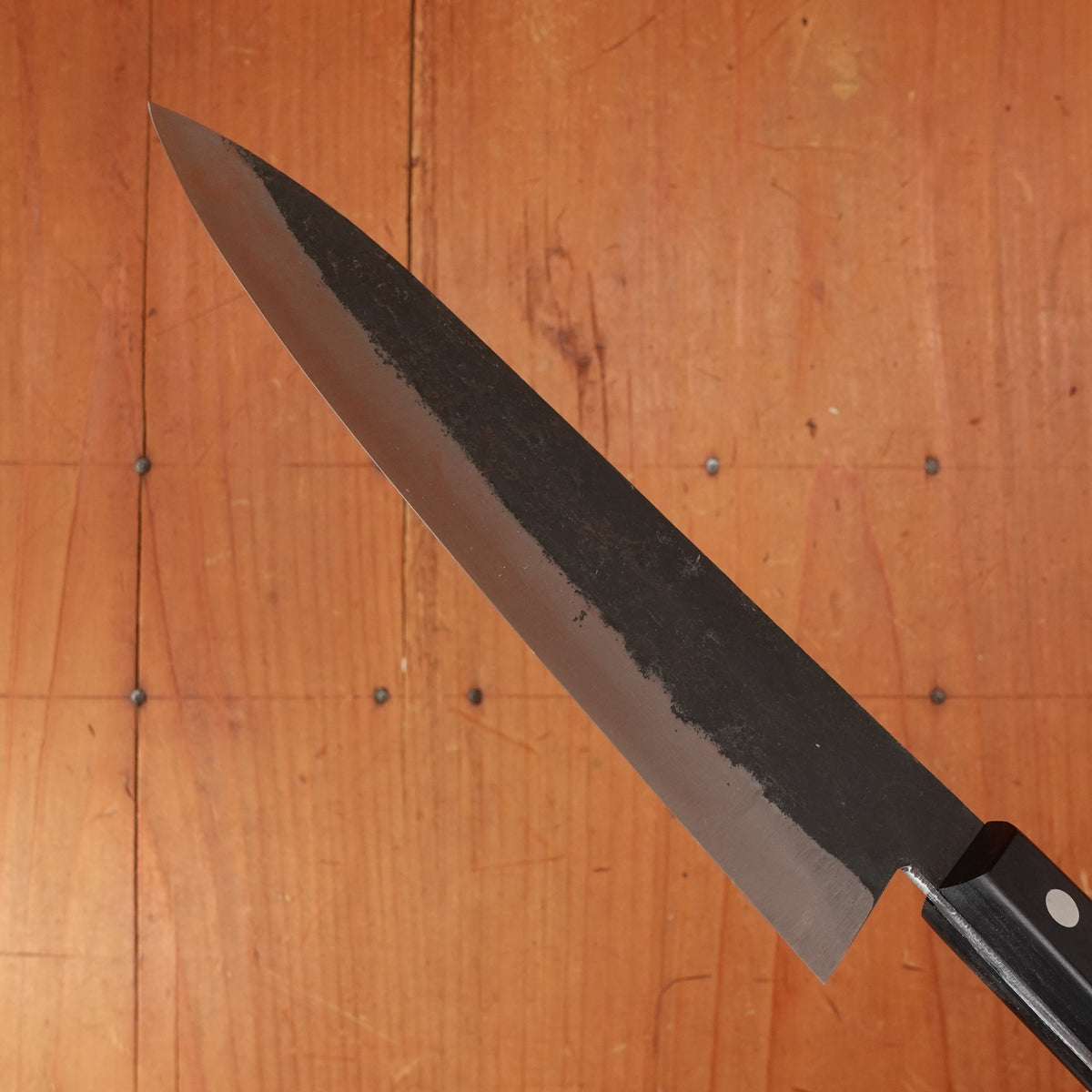 Morihei Hisamoto 180mm Gyuto Iron Clad Shirogami 1 Kurouchi Pakka Handle (No Bolster)