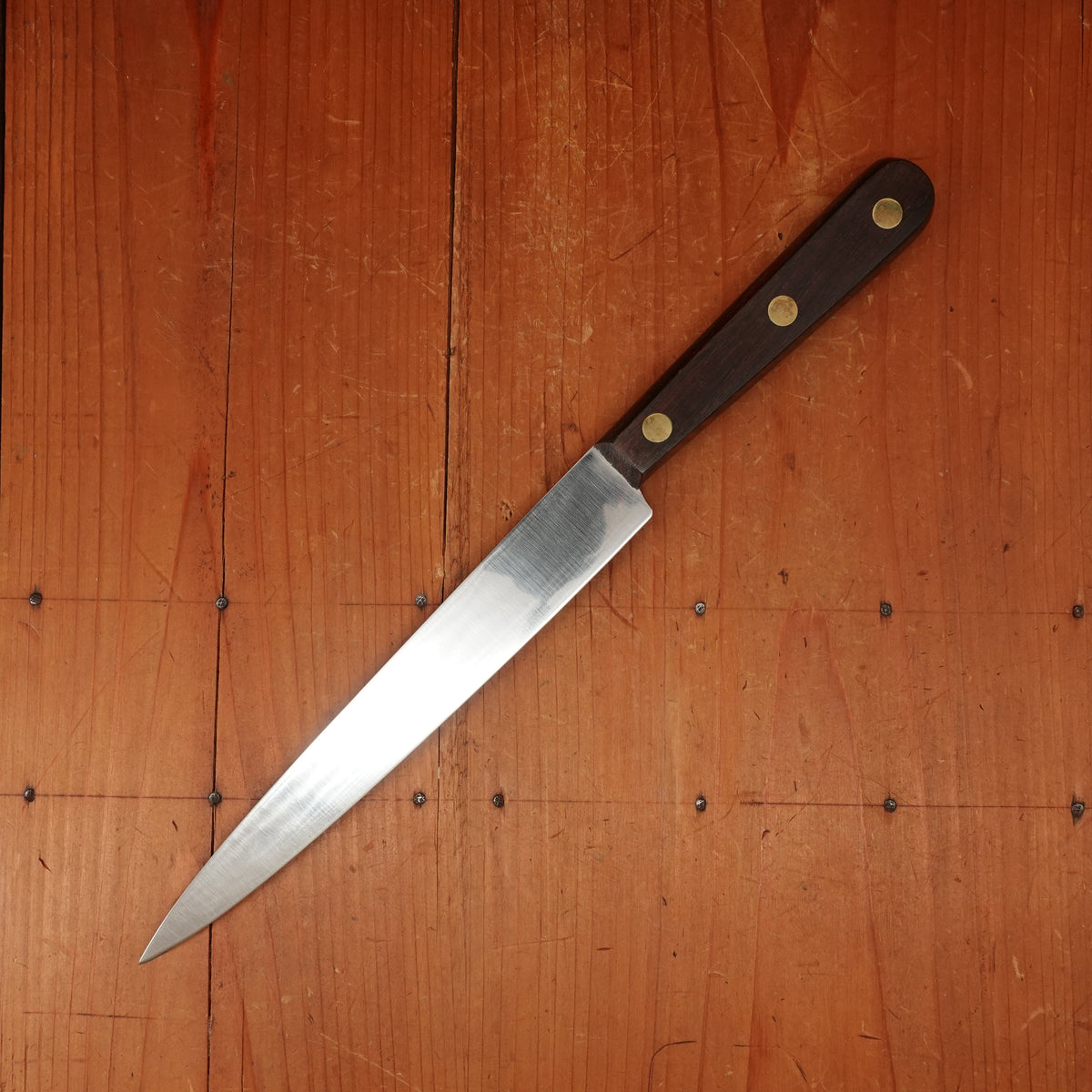 New Old Stock 20.5cm / 8" Slicer Stainless Steel Palissander Thiers, France 1960s