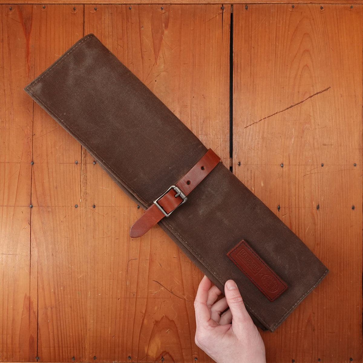 Hardmill Waxed Canvas Compact Knife Roll