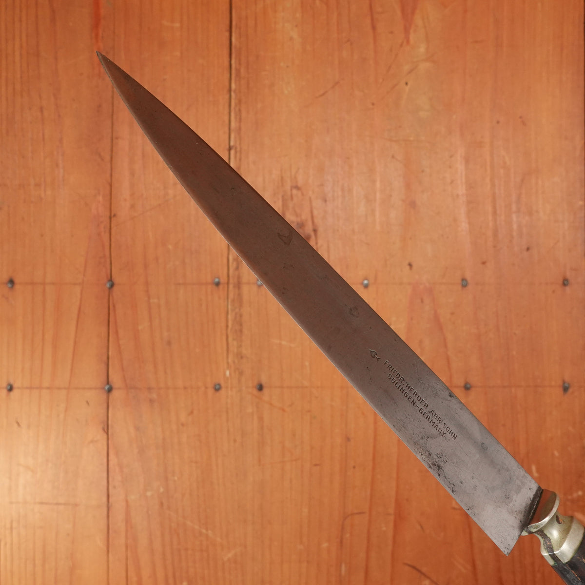 Friedr. Herder Abr. Sohn 8.25" Uruguayan Style Facón Gaucho Knife Rosewood Handle Solingen, Germany