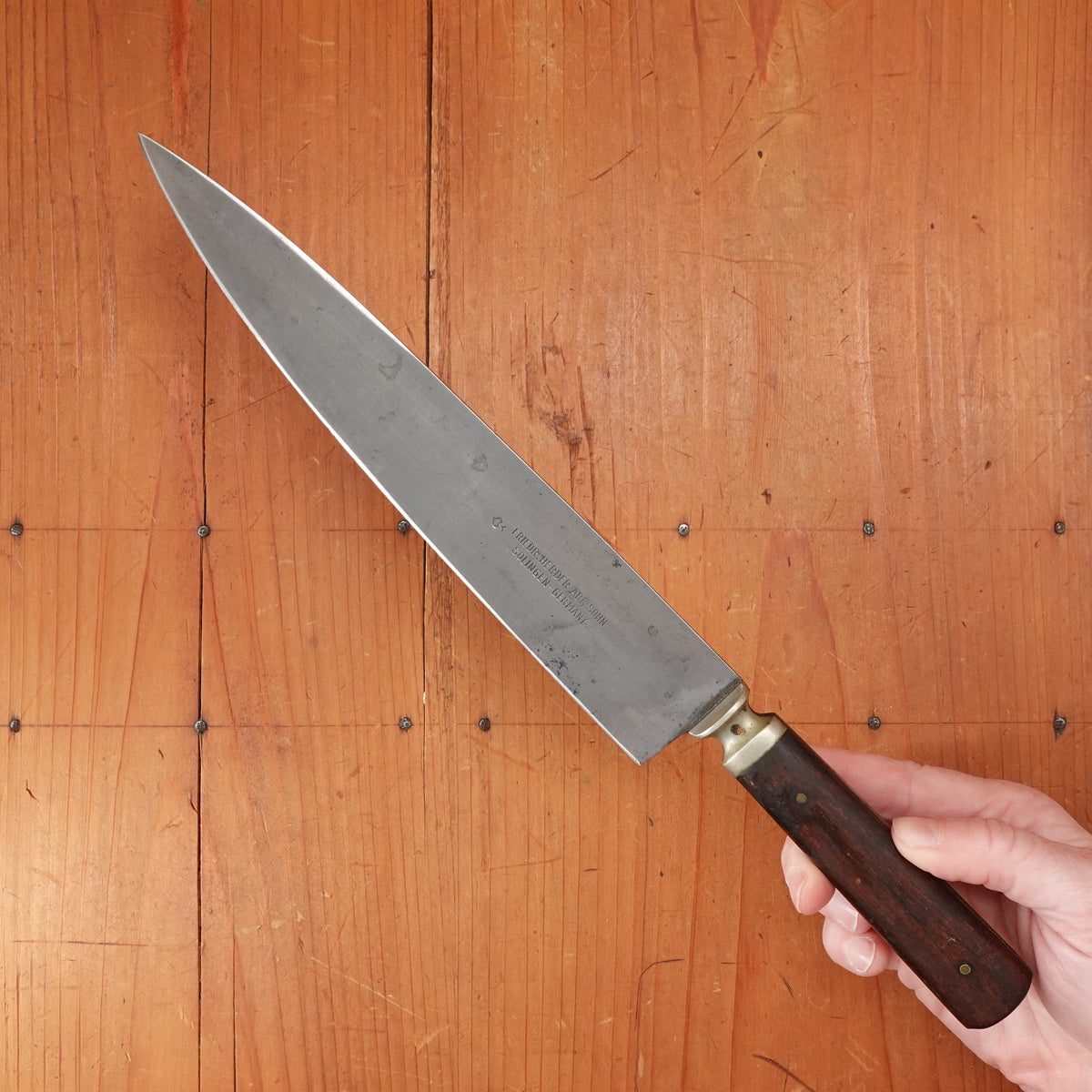 Friedr. Herder Abr. Sohn 8.25" Uruguayan Style Facón Gaucho Knife Rosewood Handle Solingen, Germany