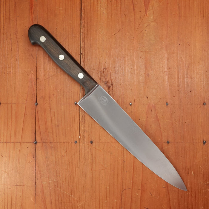 Unmarked 8" Chef Knife Hand Forged Carbon Steel Solingen, Germany 1950
