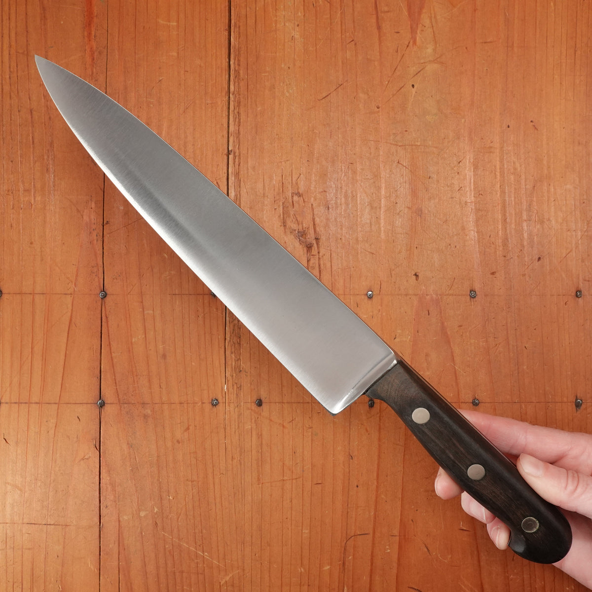 Unmarked 8" Chef Knife Hand Forged Carbon Steel Solingen, Germany 1950