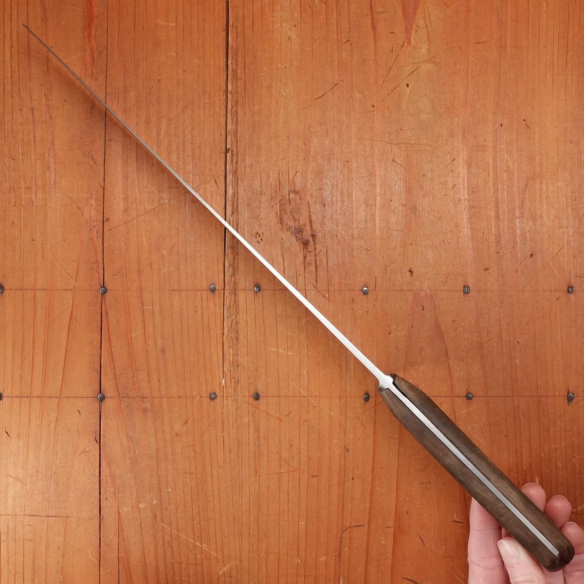 Unmarked 10.5" Chef Knife Forged Carbon Steel Transitional Solingen, Germany 1960s