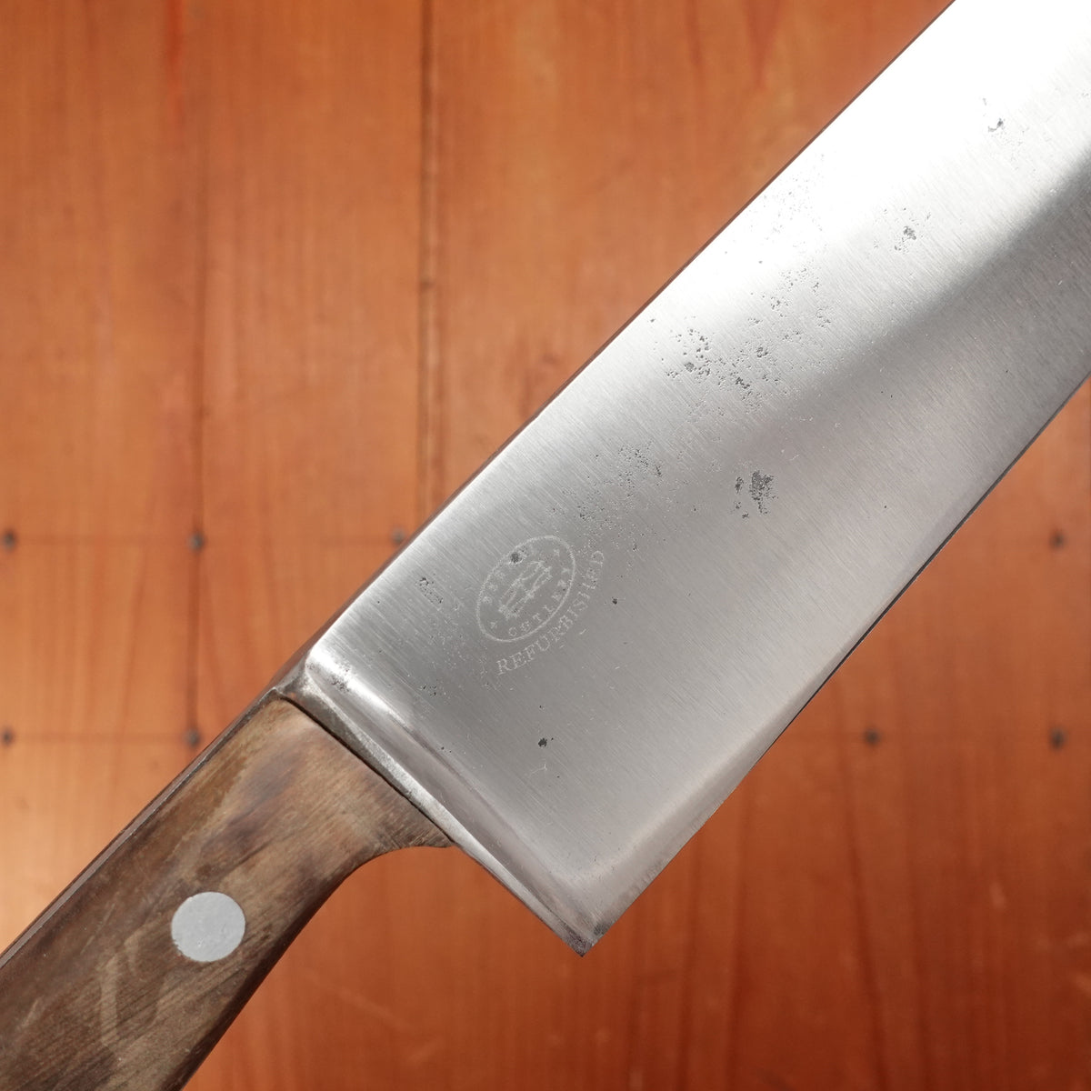 Unmarked 10.5" Chef Knife Forged Carbon Steel Transitional Solingen, Germany 1960s