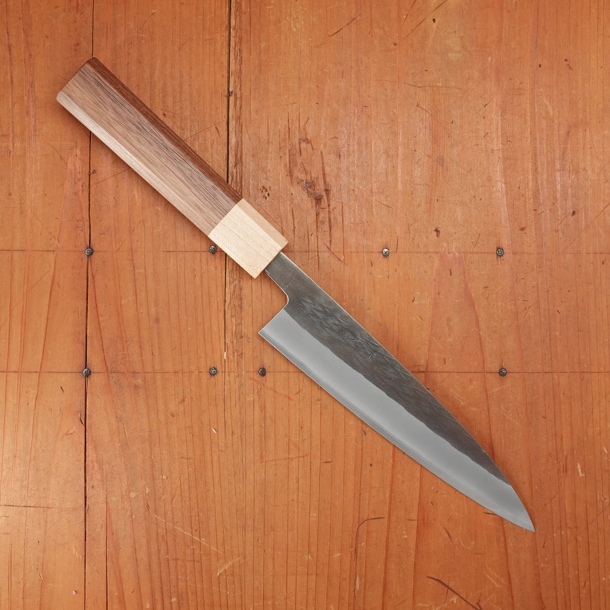 Hitohira TD 165mm Gyuto Stainless Clad Aogami 2 Kurouchi Walnut Handle