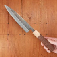 Hitohira TD 165mm Gyuto Stainless Clad Aogami 2 Kurouchi Walnut Handle