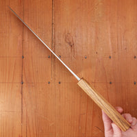 Hitohira TD 210mm Gyuto Stainless Clad Aogami 2 Kurouchi Oak Handle