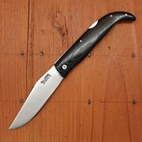 Pallares Pedraforca 11.5cm Clip Point Stainless Steel Lockback Black Micarta Handle