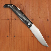 Pallares Pedraforca 11.5cm Clip Point Stainless Steel Lockback Black Micarta Handle