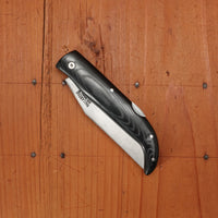 Pallares Pedraforca 11.5cm Clip Point Stainless Steel Lockback Black Micarta Handle