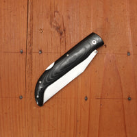 Pallares Pedraforca 11.5cm Clip Point Stainless Steel Lockback Black Micarta Handle