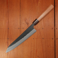 Hitohira Futana SB 210mm Gyuto Aogami Super Kurouchi Tsuchime Cherry Wood