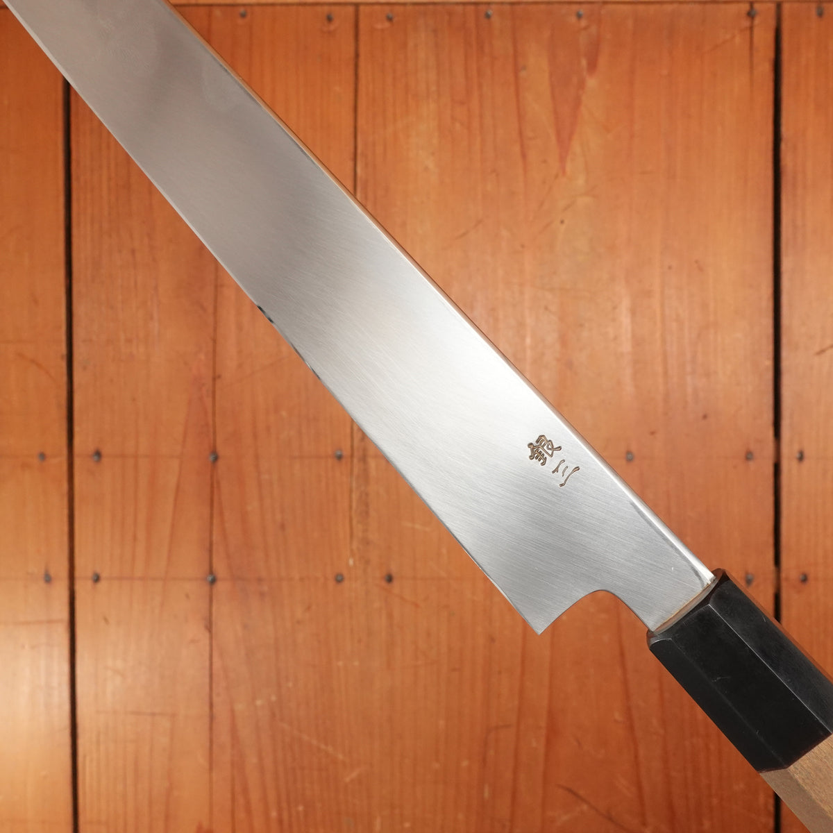 Trade in Hitohira Kikuchiyo Mosuke 300mm Kiritsuke Yanagi Stainless Clad Ginsanko Ho/Horn with Saya