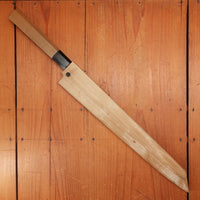 Trade in Hitohira Kikuchiyo Mosuke 300mm Kiritsuke Yanagi Stainless Clad Ginsanko Ho/Horn with Saya
