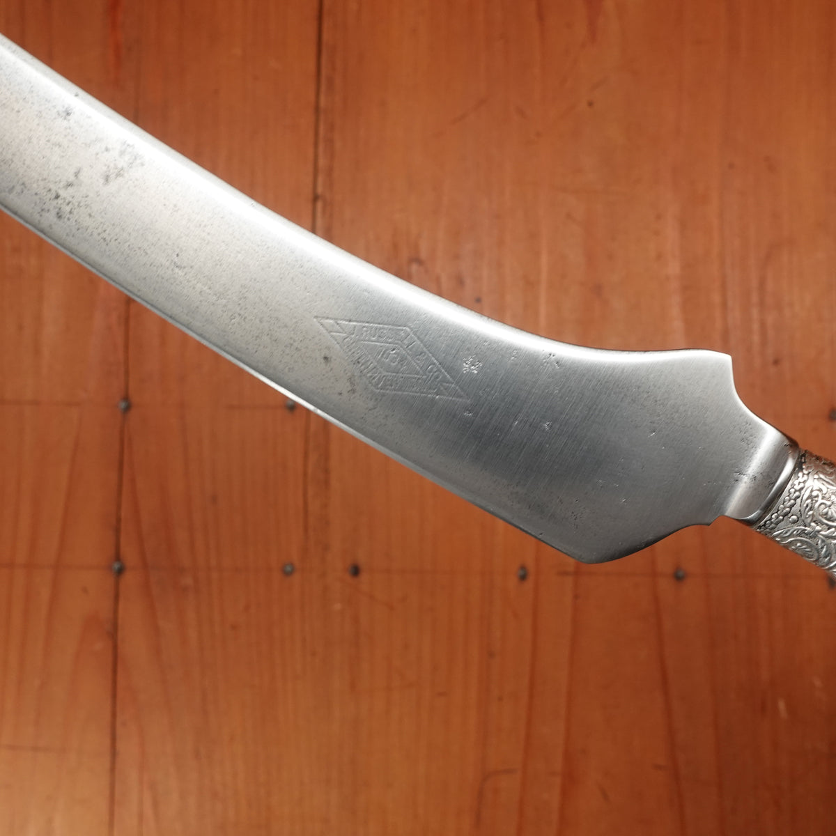 J Russell 'California Carver' Style Carving Knife Carbon Steel Nickel Stag