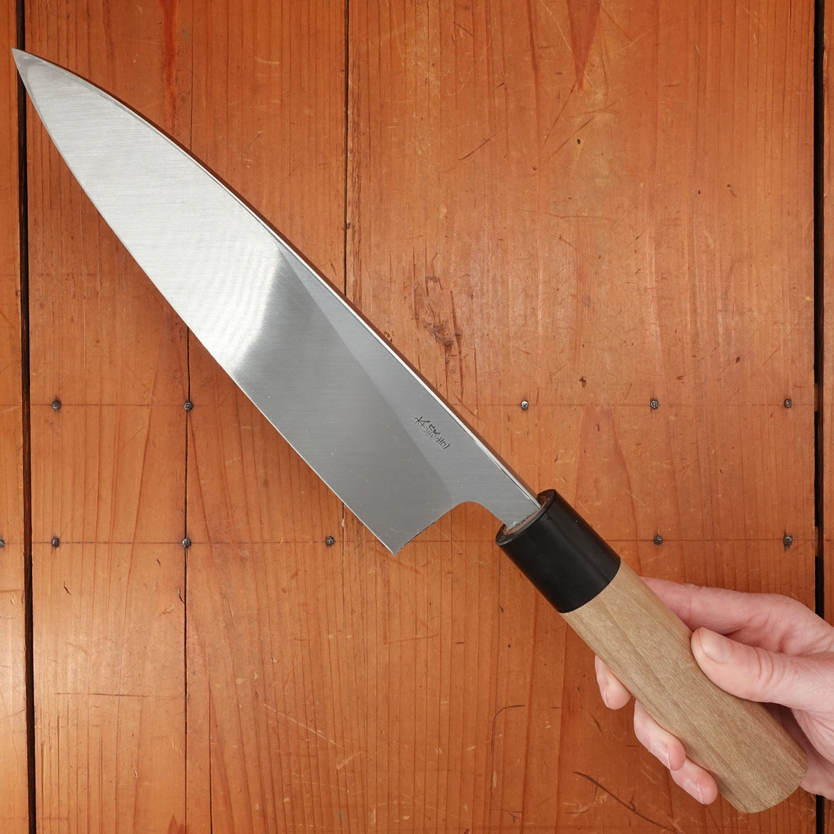 Morihei Munetsugu 210mm Ai Deba Shirogami 2 Ho Wood Handle