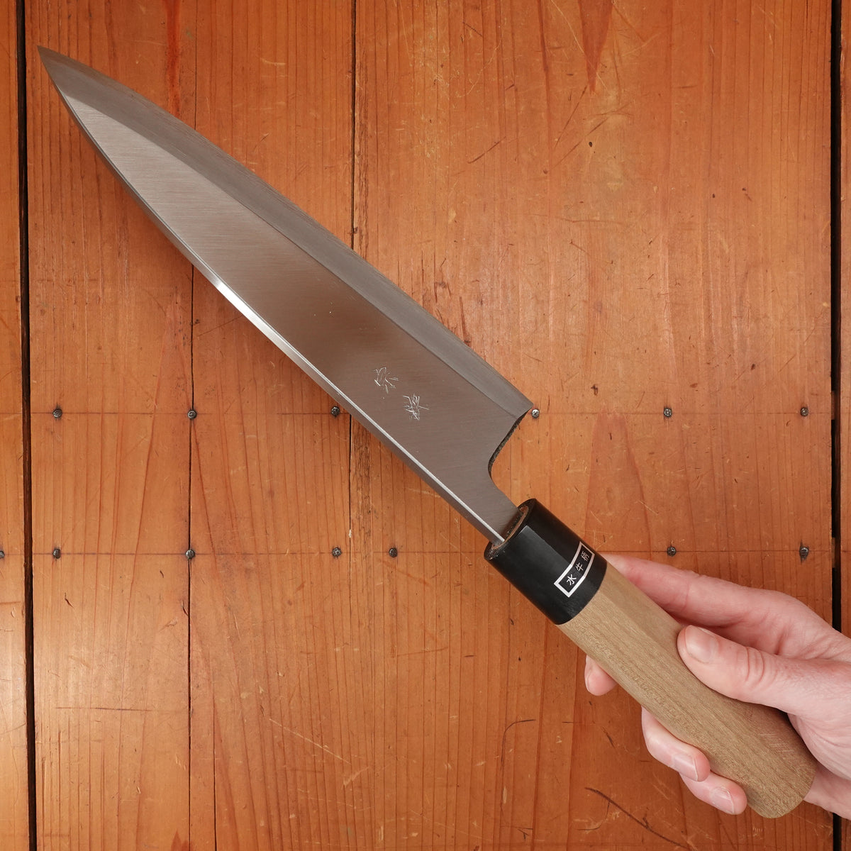 Morihei Munetsugu 210mm Ai Deba Shirogami 2 Ho Wood Handle