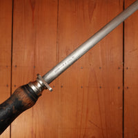 F Dick 10" Sharpening Steel Medium Cut Chromed Turned Wood Handle 1960s-80s?