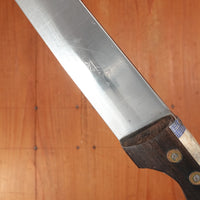 L'Enfer 16.5cm / 6.75" Plate-Semelle Boucher Carbon Steel 3 Rosettes Rosewood Handle 1920-30s?